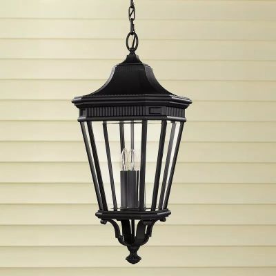 Elstead Lighting Cotswold Lane lampa wisząca zewnętrzna 3x60 W czarna FE-COTSLN8-L-BK