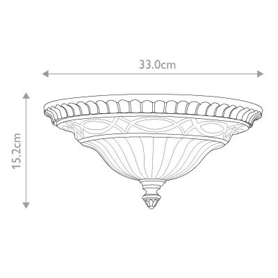 Elstead Lighting Drawing Room plafon 2x60 W brązowy-beżowy FE-DRAWING-ROOM-FA