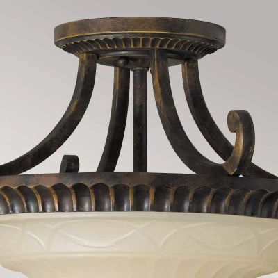 Elstead Lighting Drawing Room lampa wisząca 2x100 W brązowa/beżowa FE-DRAWING-ROOM-SFC