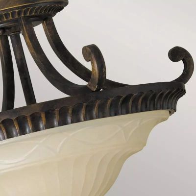 Elstead Lighting Drawing Room lampa wisząca 2x100 W brązowa/beżowa FE-DRAWING-ROOM-SFC