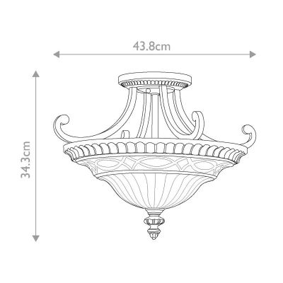 Elstead Lighting Drawing Room lampa wisząca 2x100 W brązowa/beżowa FE-DRAWING-ROOM-SFC