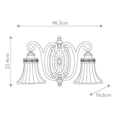 Elstead Lighting Drawing Room kinkiet 2x60 W drewno FE-DRAWING-ROOM2-B