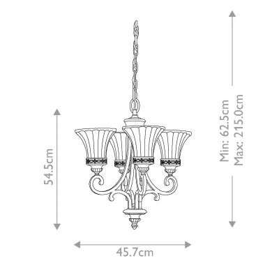 Elstead Lighting Drawing Room lampa wisząca 4x100 W brązowa-beżowa FE-DRAWING-ROOM4