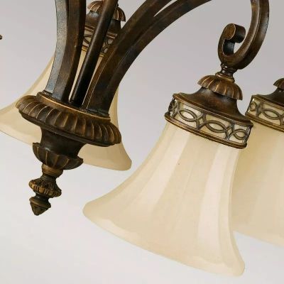 Elstead Lighting Drawing Room lampa wisząca 5x60 W orzech FE-DRAWING-ROOM5