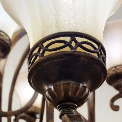 Elstead Lighting Drawing Room lampa wisząca 9x60 W orzech FE-DRAWING-ROOM9