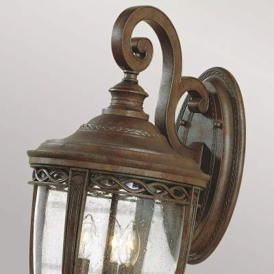 Elstead Lighting English Bridle kinkiet zewnętrzny 3x60 W brązowy FE-EB2-L-BRB