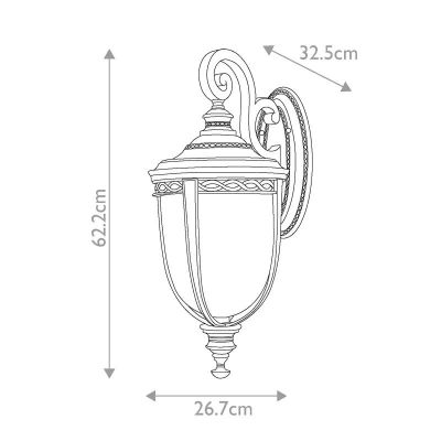 Elstead Lighting English Bridle kinkiet zewnętrzny 3x60 W brązowy FE-EB2-L-BRB
