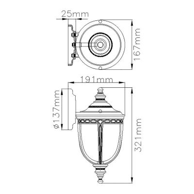 Elstead Lighting English Bridle kinkiet zewnętrzny 1x60 W czarny FE-EB2-S-BLK