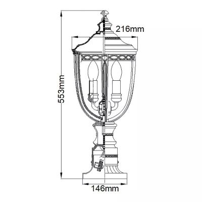 Elstead Lighting English Bridle lampa stojąca zewnętrzna 3x60 W brązowa FE-EB3-M-BRB