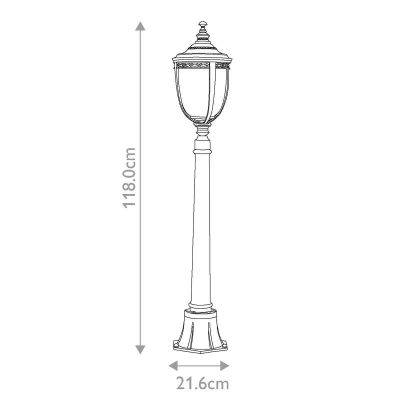 Elstead Lighting English Bridle lampa stojąca zewnętrzna 3x60 W czarna FE-EB4-M-BLK