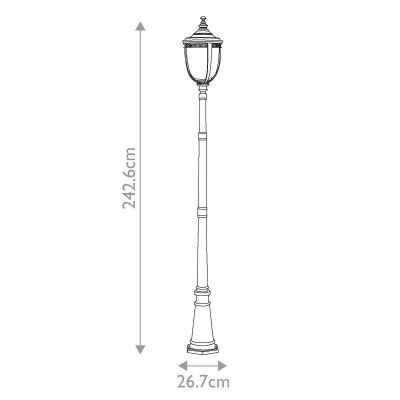 Elstead Lighting English Bridle lampa stołowa zewnęt 3x60 W czarna FE-EB5-L-BLK