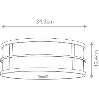 Elstead Lighting Fusion plafon 1x60 W naturalny mosiądz FE-FUSION-F-PNBR