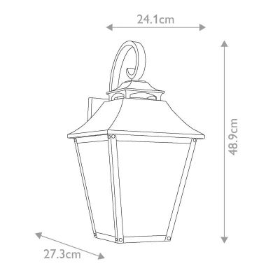 Elstead Lighting Galena kinkiet zewnętrzny 3x40 W brązowy FE-GALENA2-L-SBL