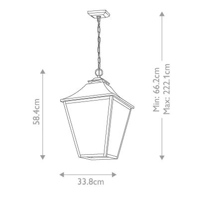 Elstead Lighting Galena lampa wisząca zewnętrzna 4x40 W brązowa FE-GALENA8-XL-SBL