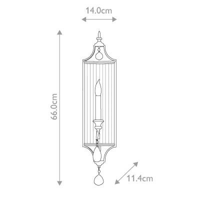 Elstead Lighting Gianna kinkiet 1x40 W srebrny FE-GIANNA1