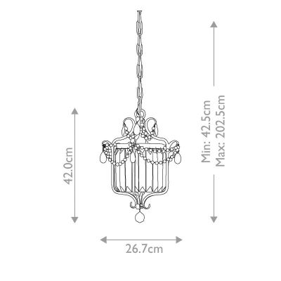 Elstead Lighting Gianna lampa wisząca 1x60 W srebrna FE-GIANNA1C