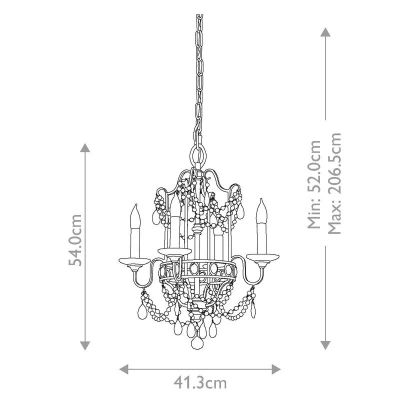 Elstead Lighting Gianna lampa wisząca 4x60 W srebrna FE-GIANNA4