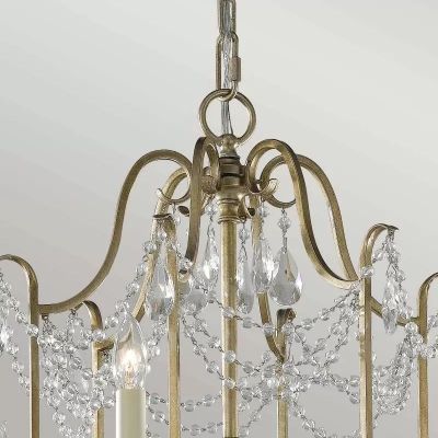 Elstead Lighting Gianna lampa wisząca 6x60 W srebrna FE-GIANNA6