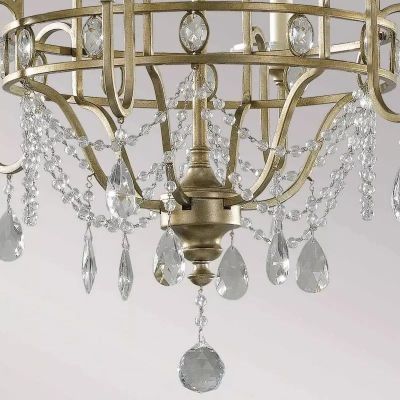 Elstead Lighting Gianna lampa wisząca 6x60 W srebrna FE-GIANNA6