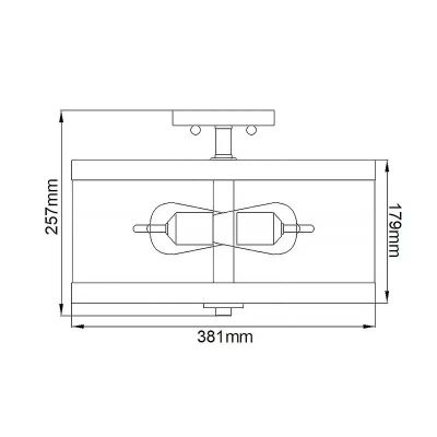 Elstead Lighting Harrow lampa podsufitowa 2x60 W nikiel FE-HARROW-SF