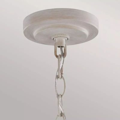 Elstead Lighting Hartsville lampa wisząca 5x40 W biała/drewno FE-HARTSVILLE5