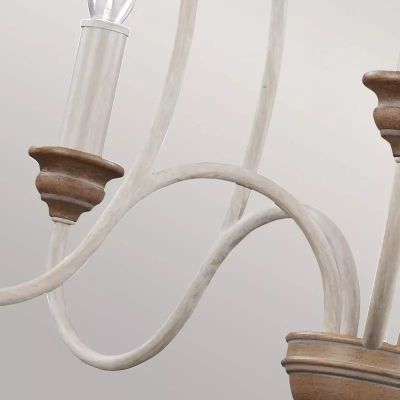 Elstead Lighting Hartsville lampa wisząca 5x40 W biała/drewno FE-HARTSVILLE5