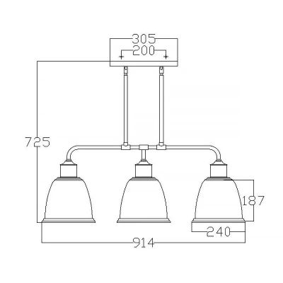 Elstead Lighting Hobson lampa podsufitowa 3x40 W mosiądz FE-HOBSON-3P-AB