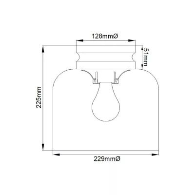 Elstead Lighting Hounslow lampa podsufitowa 1x60 W nikiel FE-HOUNSLOW-F-PN
