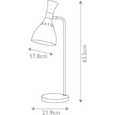 Elstead Lighting Joan lampa biurkowa 1x60 W biały mat/mosiądz FE-JOAN-TL-MW