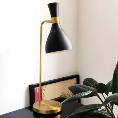 Elstead Lighting Joan lampa biurkowa 1x60 W czarna/oksydowany mosiądz FE-JOAN-TL-MB