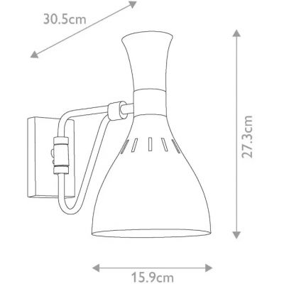 Elstead Lighting Joan kinkiet 1x60 W biały mat/oksydowany mosiądz FE-JOAN1-MW