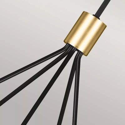 Elstead Lighting Joan lampa wisząca 5x60 W czarna/oksydowany mosiądz FE-JOAN5-MB