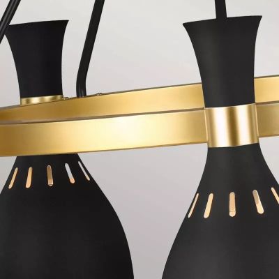 Elstead Lighting Joan lampa wisząca 5x60 W czarna/oksydowany mosiądz FE-JOAN5-MB