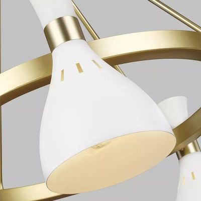 Elstead Lighting Joan lampa wisząca 5x60 W biały mat/oksydowany mosiądz FE-JOAN5-MW