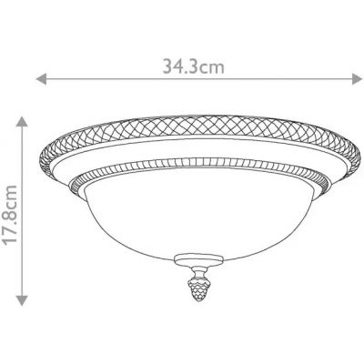 Elstead Lighting Kelham Hall plafon 2x60 W brytyjski brąz/florenckie złoto FE-KELHAM-HALL-F