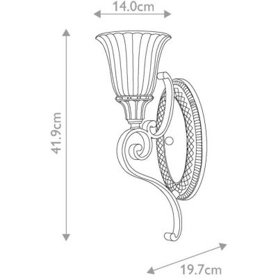 Elstead Lighting Kelham Hall kinkiet 1x60 W brytyjski brąz/florenckie złoto FE-KELHAM-HALL1
