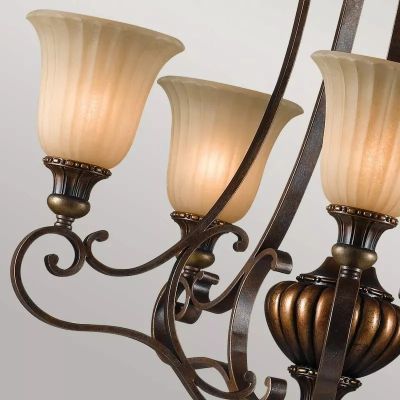 Elstead Lighting Kelham Hall lampa wisząca 5x60 W brytyjski brąz/florenckie złoto FE-KELHAM-HALL5-UPLT