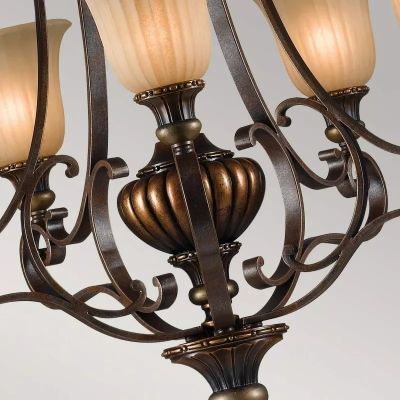 Elstead Lighting Kelham Hall lampa wisząca 5x60 W brytyjski brąz/florenckie złoto FE-KELHAM-HALL5-UPLT