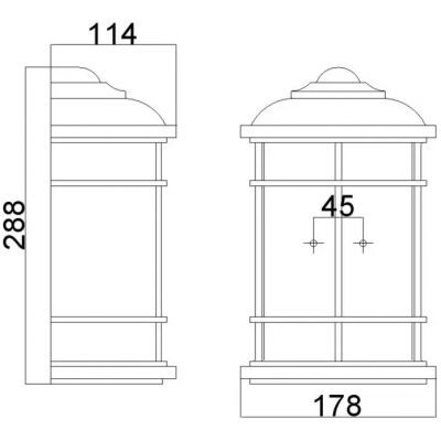 Elstead Lighting Lighthouse kinkiet zewnętrzny 1x60 W teksturowana czerń FE-LIGHTHOUSE-7-BLK