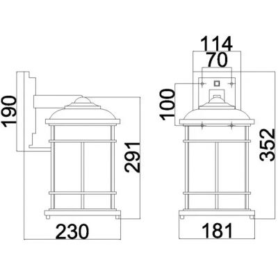 Elstead Lighting Lighthouse kinkiet zewnętrzny 1x60 W teksturowana czerń FE-LIGHTHOUSE2-M-BLK