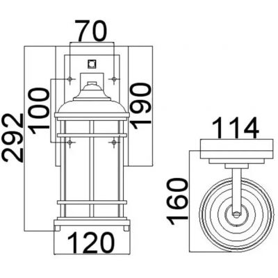 Elstead Lighting Lighthouse kinkiet zewnętrzny 1x60 W teksturowana czerń FE-LIGHTHOUSE2-S-BLK