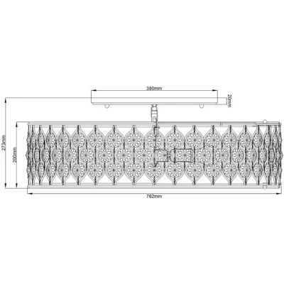 Elstead Lighting Lucia lampa podsufitowa 6x60 W oksydowane srebro FE-LUCIA-6SF-L