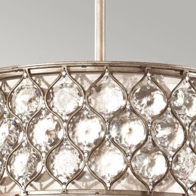 Elstead Lighting Lucia lampa wisząca 3x60 W oksydowane srebro FE-LUCIA-B