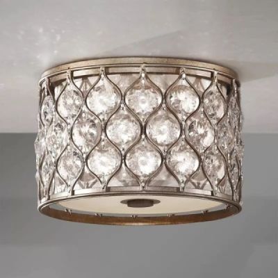 Elstead Lighting Lucia plafon 2x60 W oksydowane srebro FE-LUCIA-F