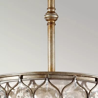 Elstead Lighting Lucia lampa wisząca 1x60 W oksydowane srebro FE-LUCIA-P-C
