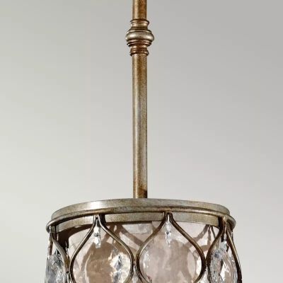 Elstead Lighting Lucia lampa wisząca 1x60 W oksydowane srebro FE-LUCIA-P-D