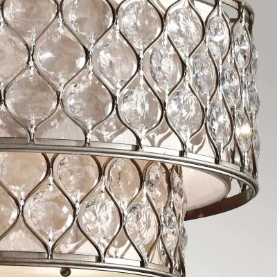 Elstead Lighting Lucia lampa wisząca 6x60 W oksydowane srebro FE-LUCIA-P-E-2TR