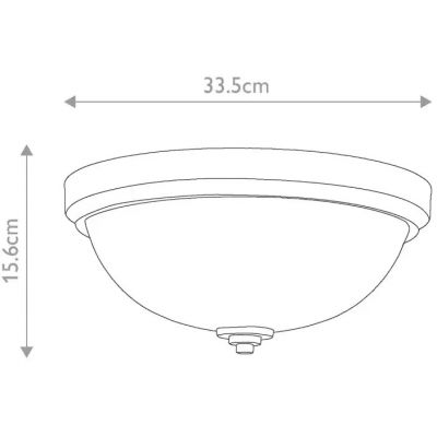 Elstead Lighting Malibu plafon 2x60 W polerowany chrom FE-MALIBU-F-BATH