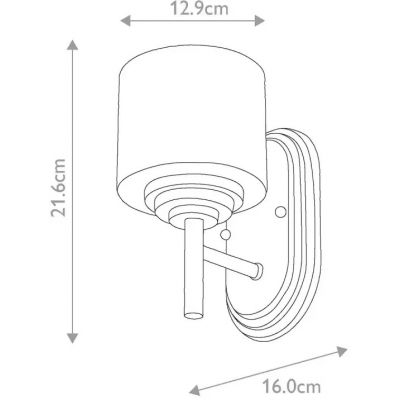 Elstead Lighting Malibu kinkiet 1x3 W polerowany chrom FE-MALIBU1-BATH
