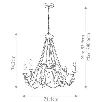Elstead Lighting Maryville lampa wisząca 6x60 W przecierany szary FE-MARYVILLE6